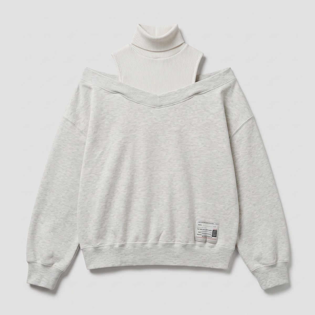 Layered Mock Neck Sweatshirt
