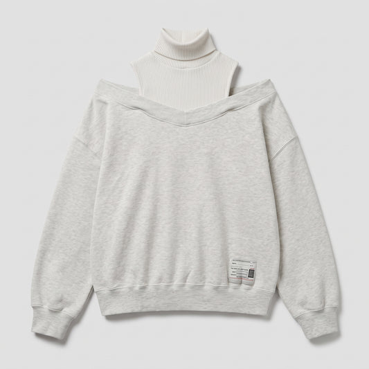 Layered Mock Neck Sweatshirt