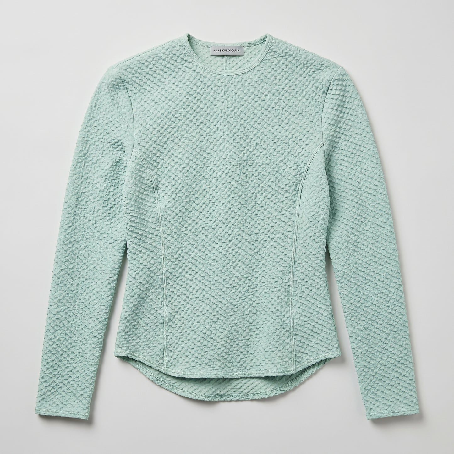 Textured Mint Long-Sleeve Top