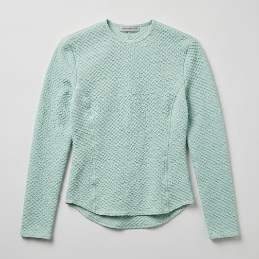 Textured Mint Long-Sleeve Top