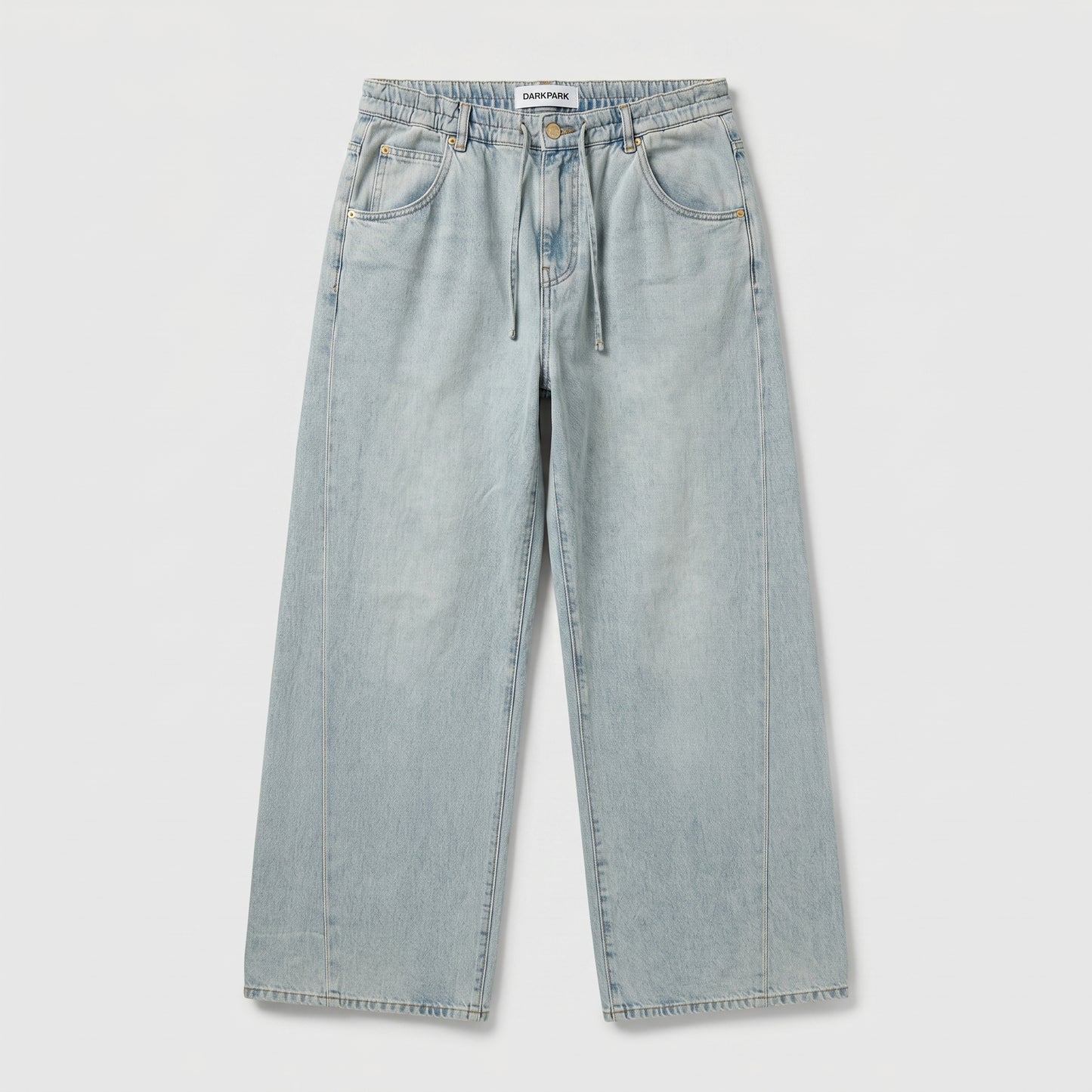 Light Wash Relaxed Denim Trousers