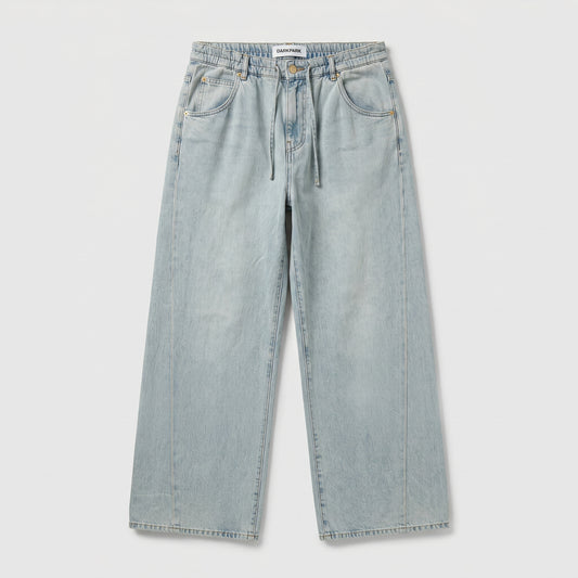 Light Wash Relaxed Denim Trousers