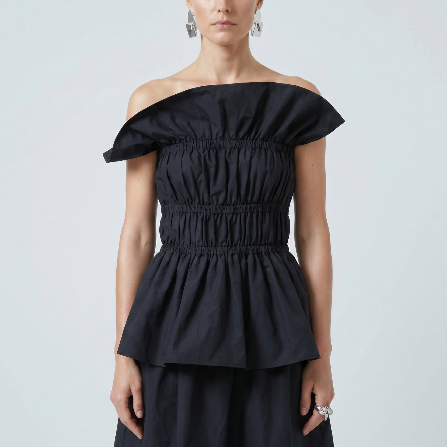 Strapless Tiered Ruffled Mini Dress