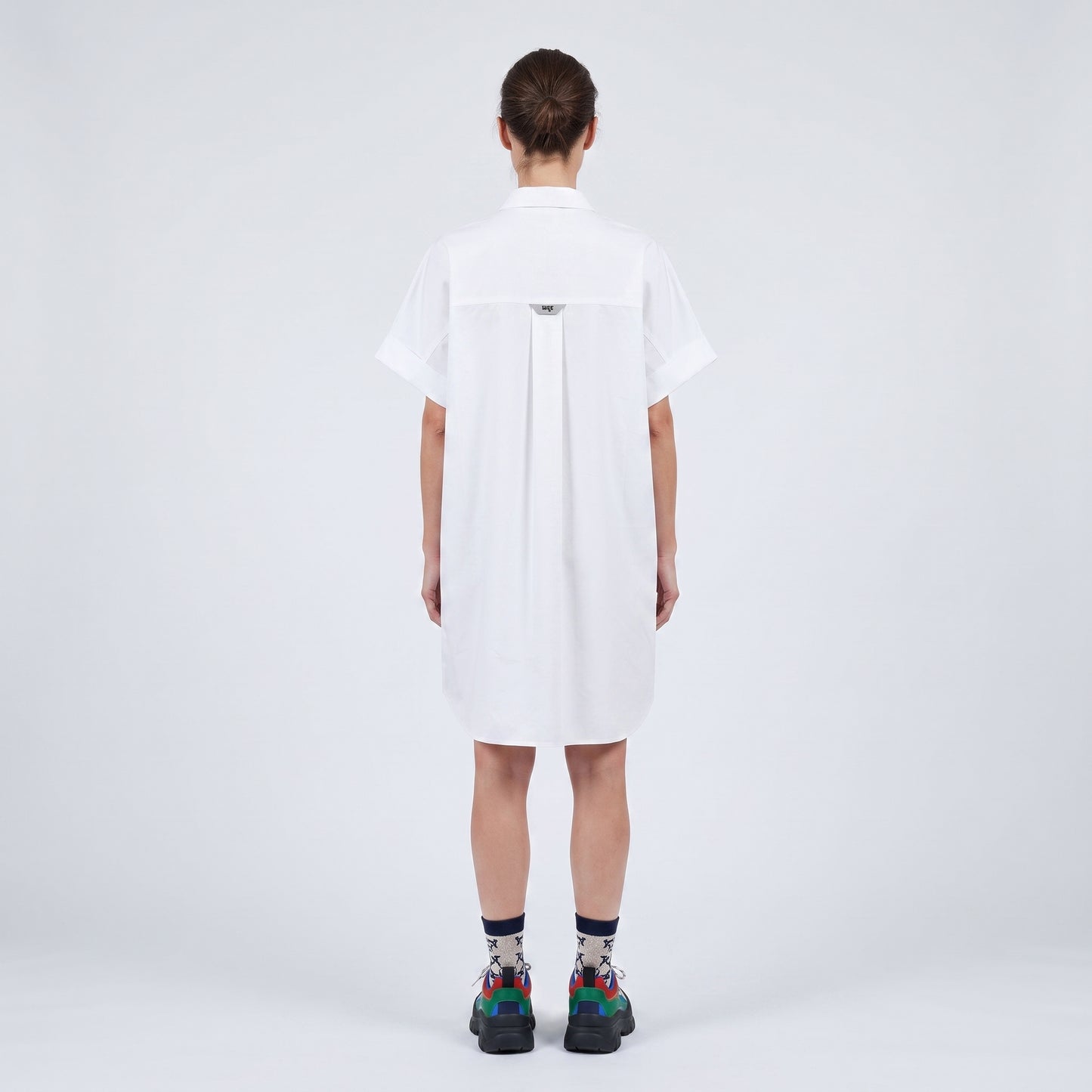 Lace-Up Cotton Poplin Shirt