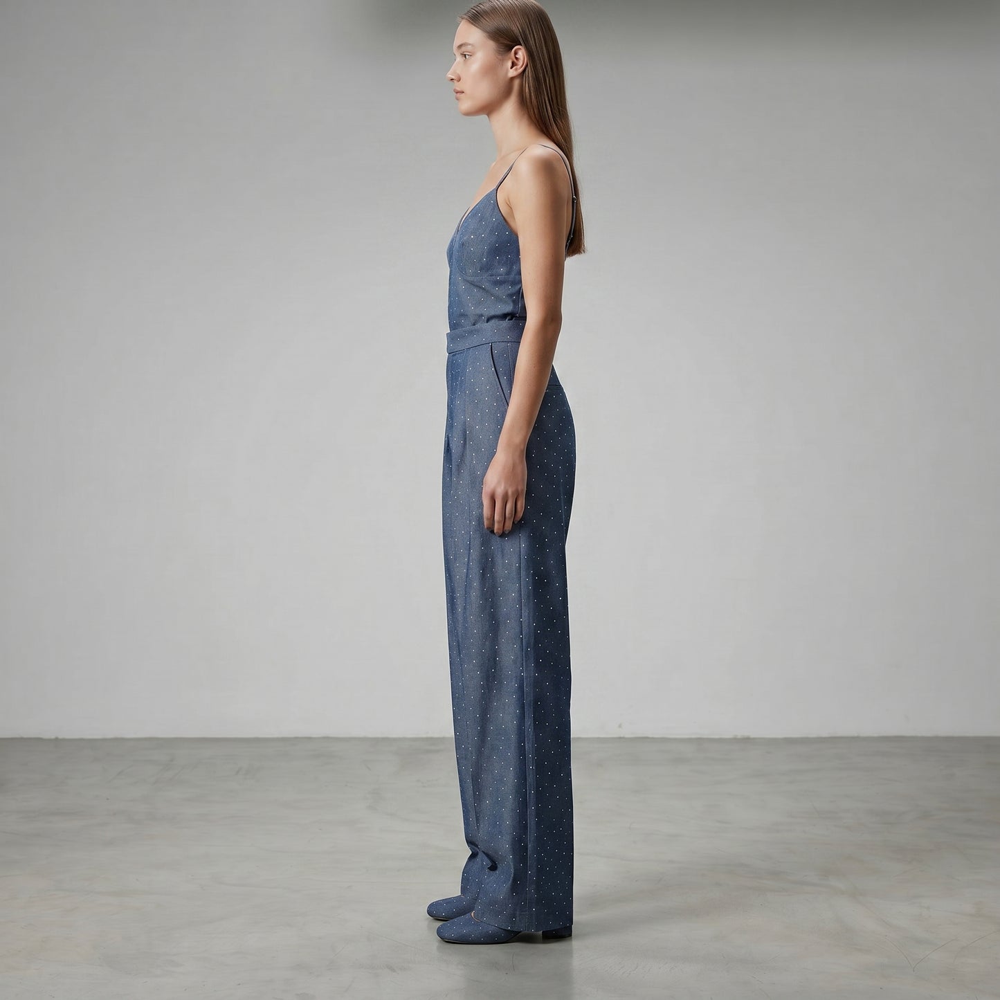 Polka Dot Pleated Trousers