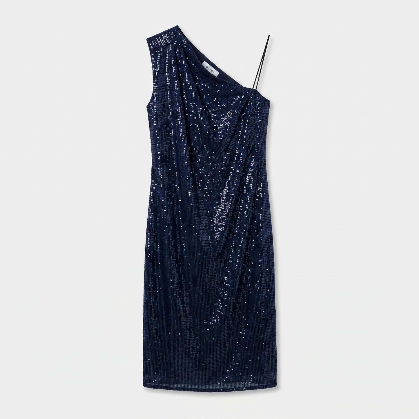 One-Shoulder Sequined knee Dress