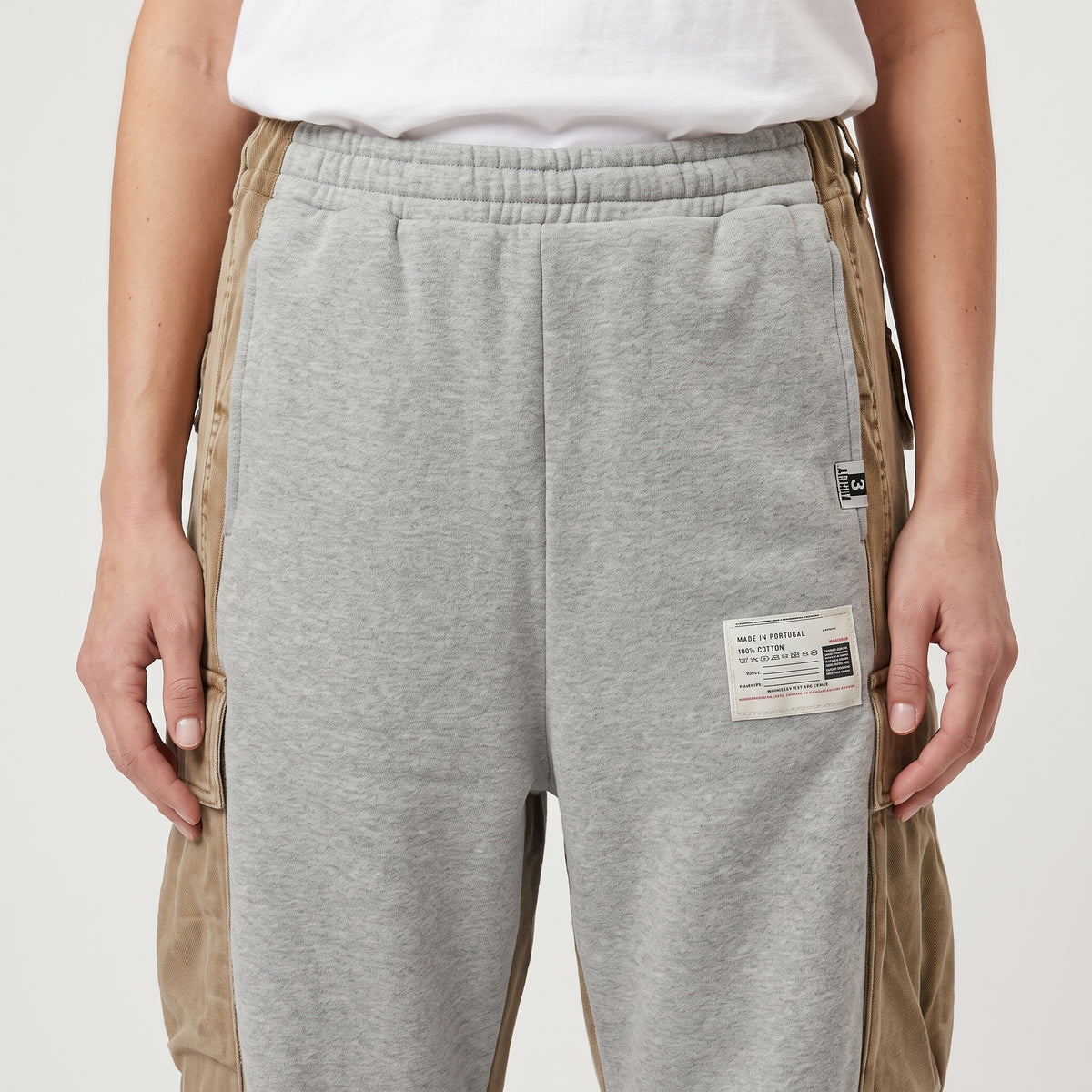Panelled Cotton Cargo Sweatpants