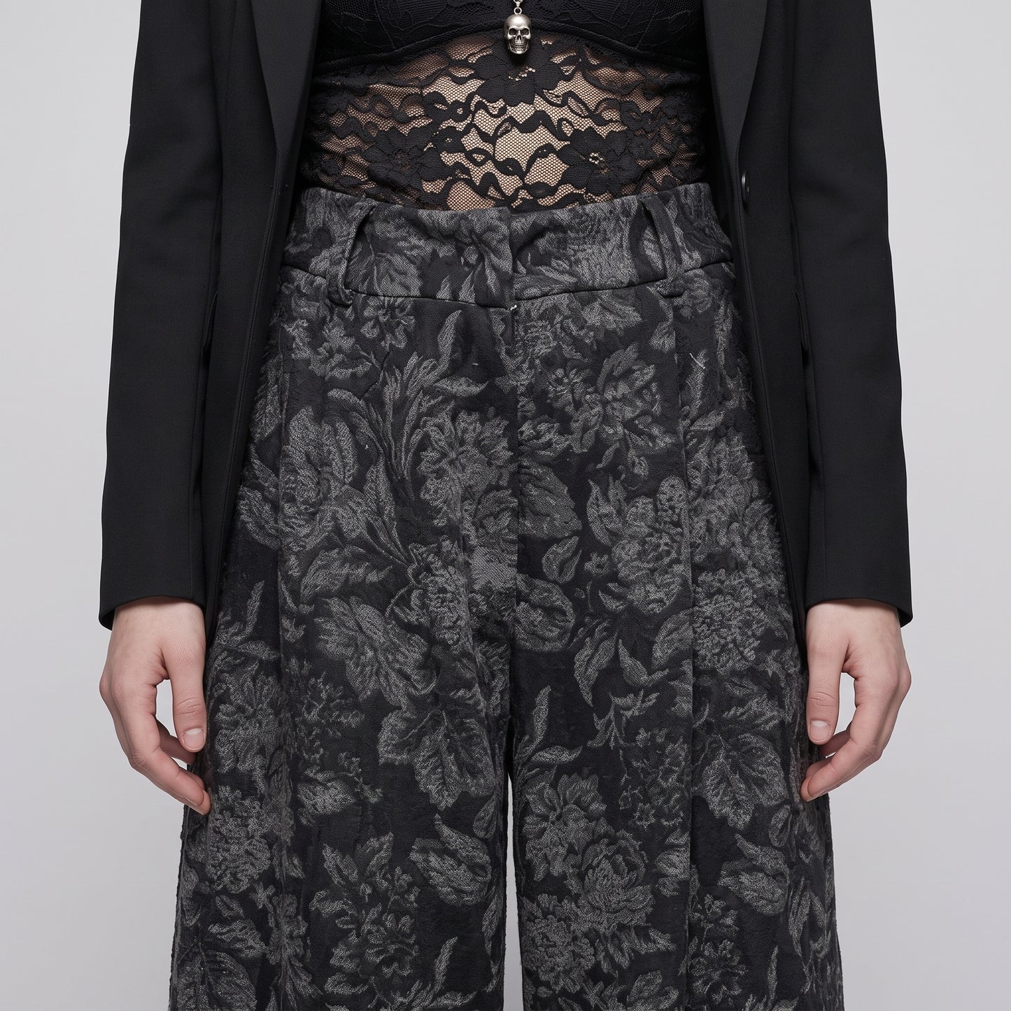 Floral Print Wide Leg Trousers