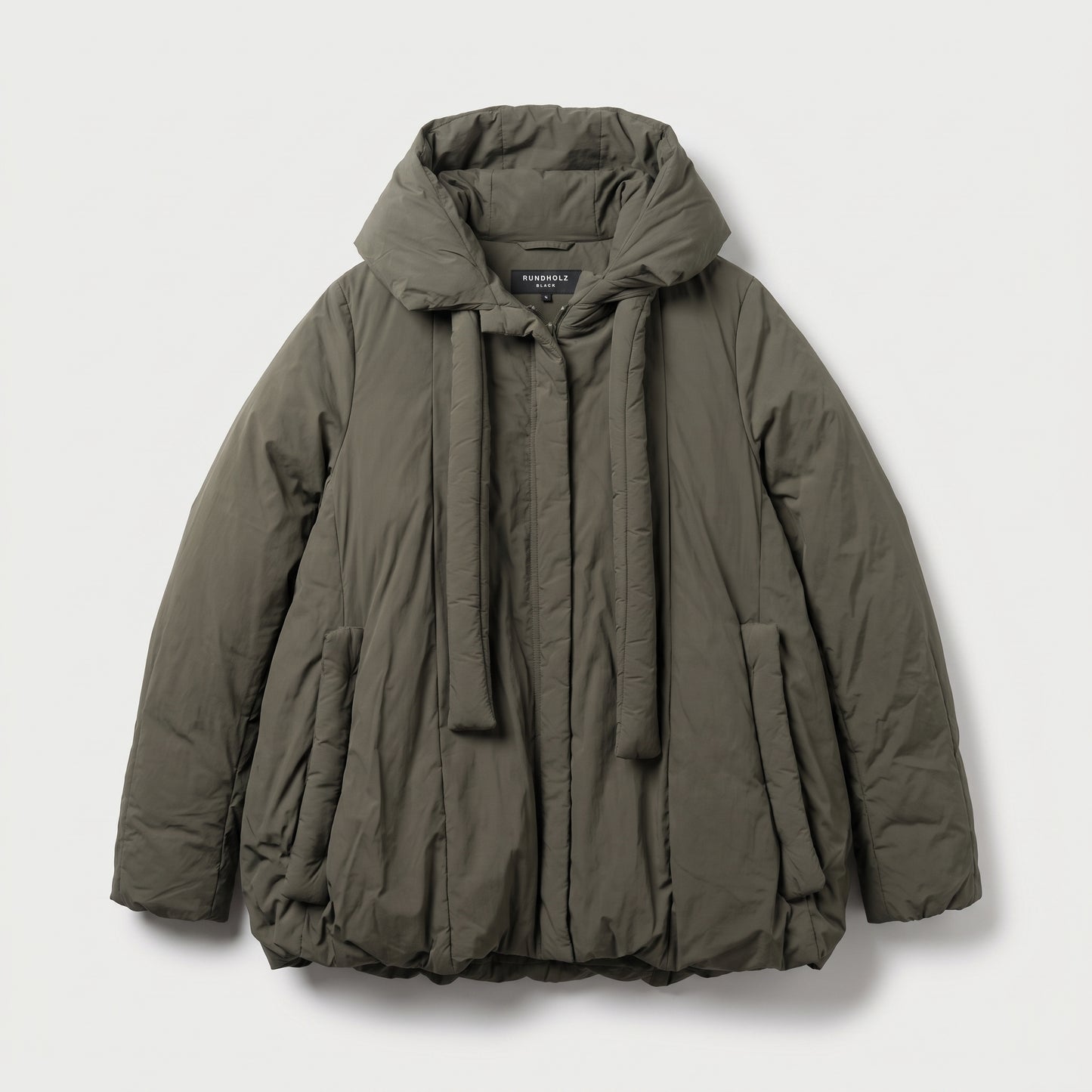 Hooded Olive Quilted Jacket