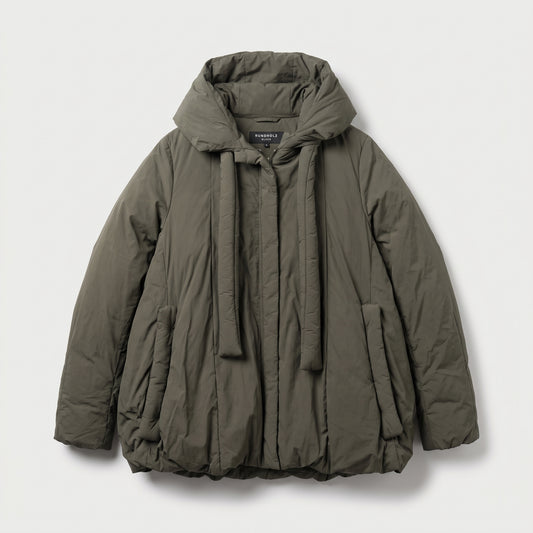 Hooded Olive Quilted Jacket