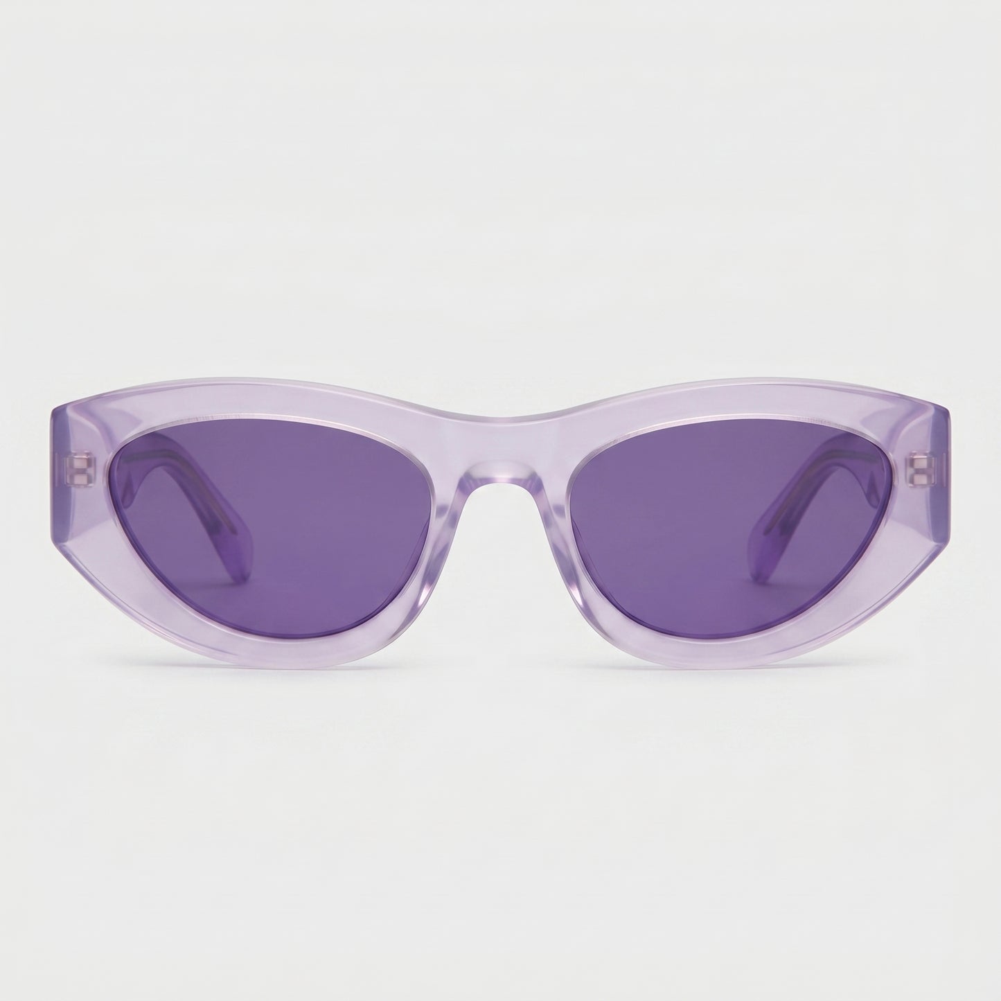 Transparent Purple Cat Eye Sunglasses