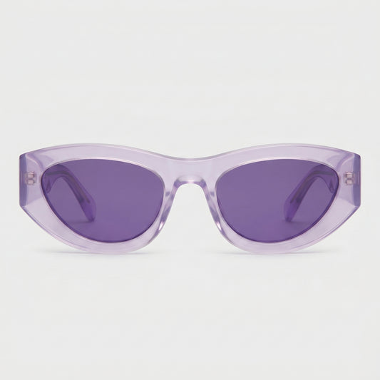 Transparent Purple Cat Eye Sunglasses