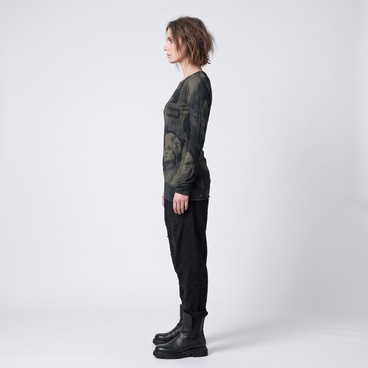 Graphic Print Long Sleeve Top