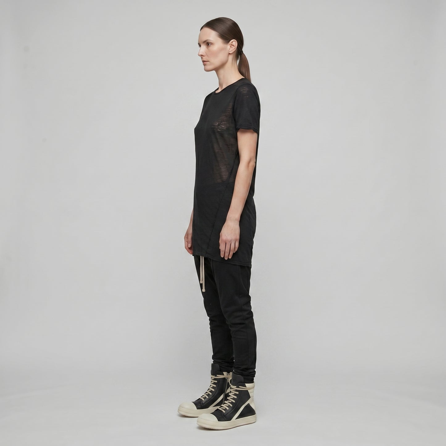 Minimalist Black Slub T-Shirt