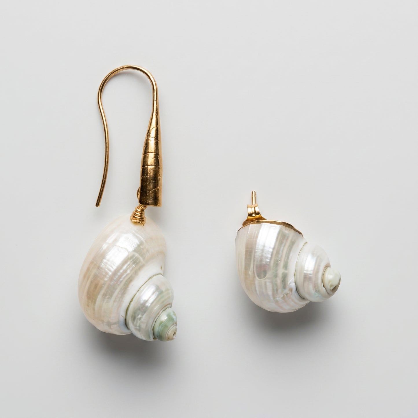 Iridescent Shell Drop Earrings