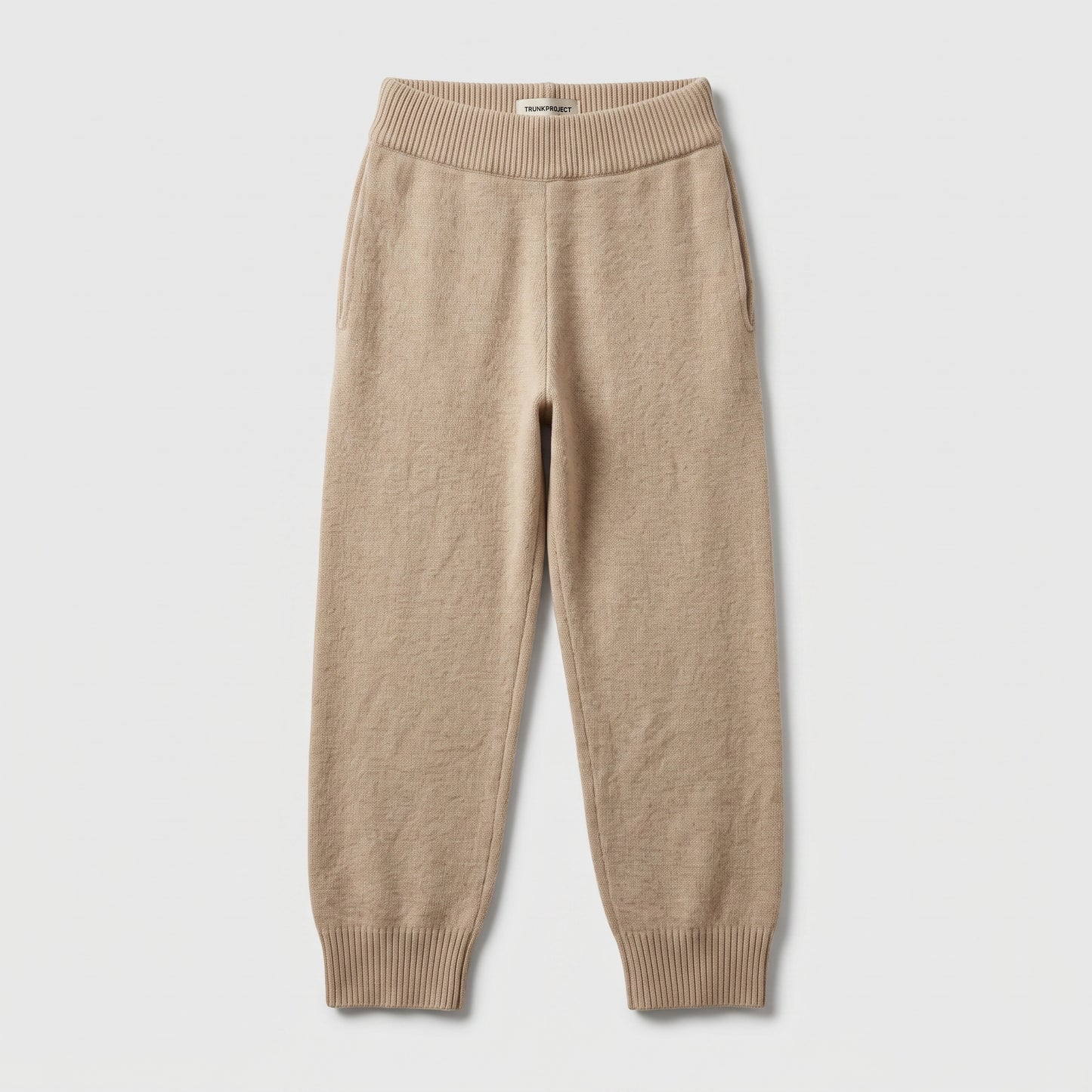 Essential Beige Knit Joggers