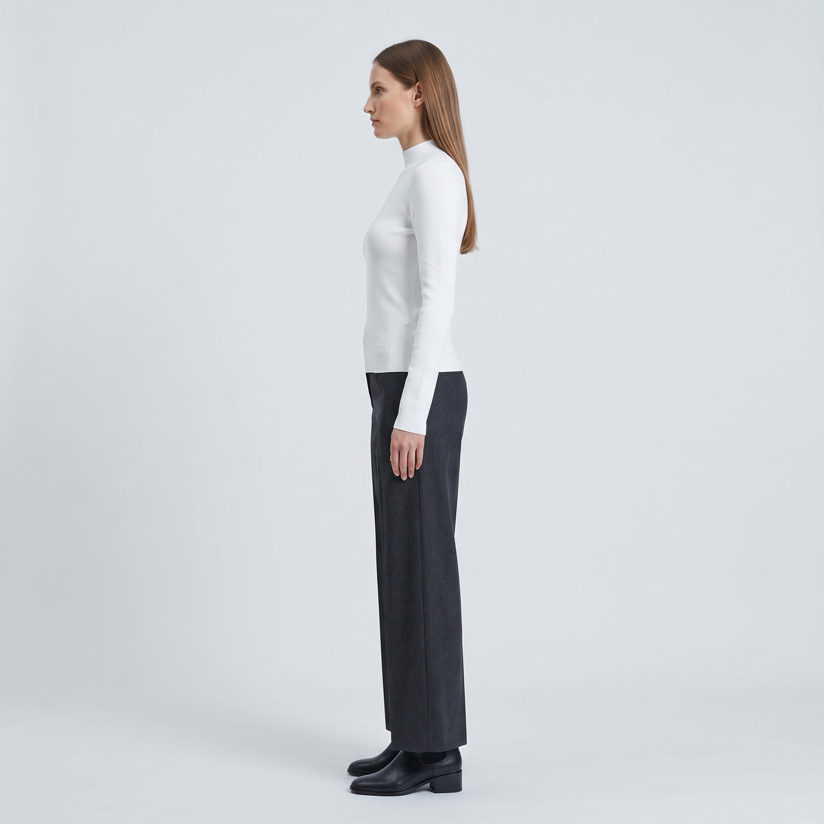 Minimalist Mock Neck Knit Top