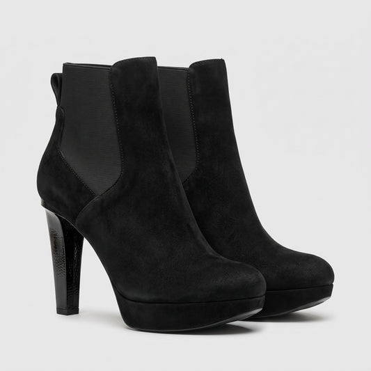 Suede Platform Ankle Boots