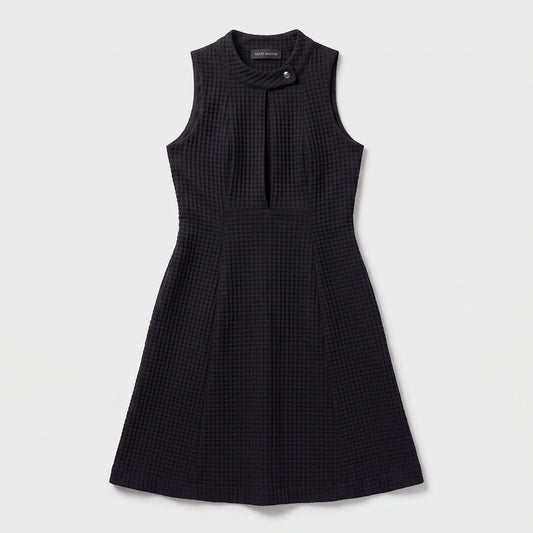 Textured Sleeveless Structured Mini Dress