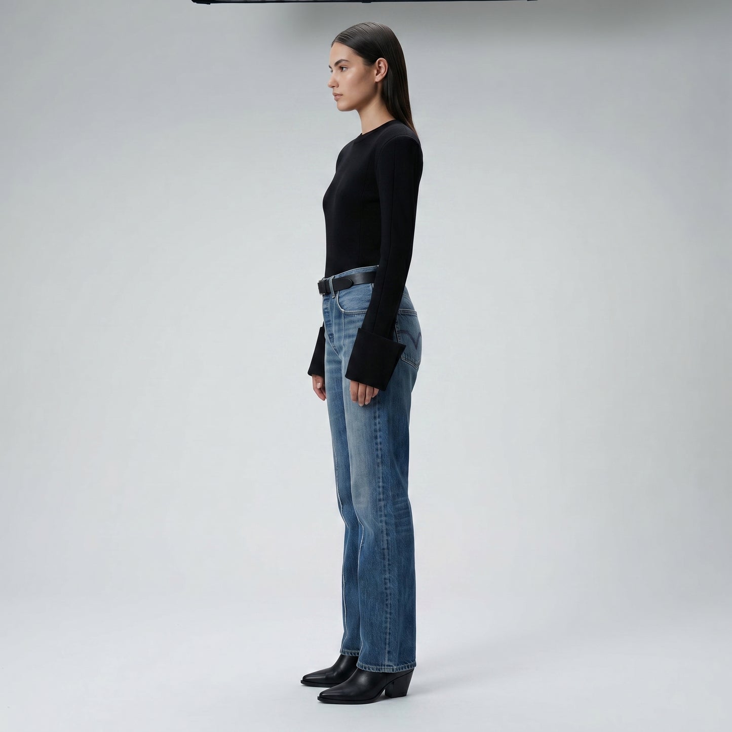 Classic Straight Leg Denim Jeans