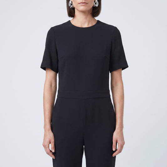 Tailored Short Sleeve Jumpsuit