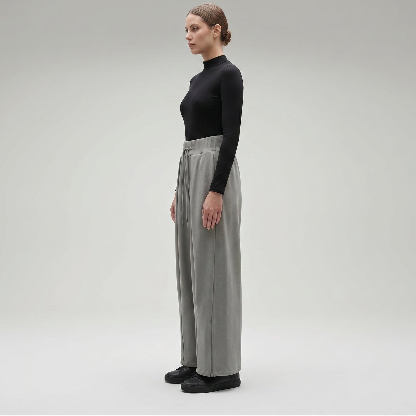 Pleated Wide Leg Lounge Trousers