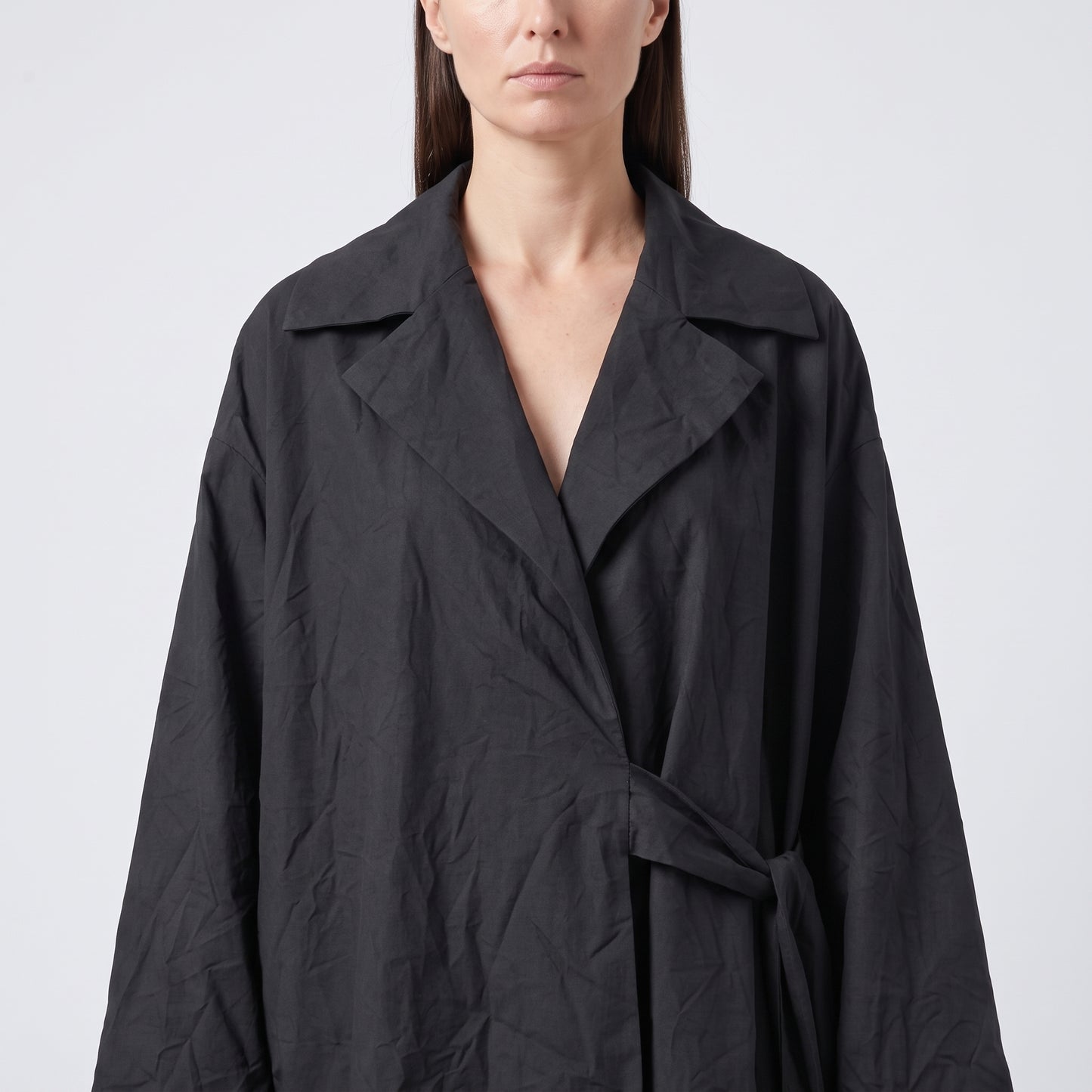 Tailored Charcoal Belted Jacket