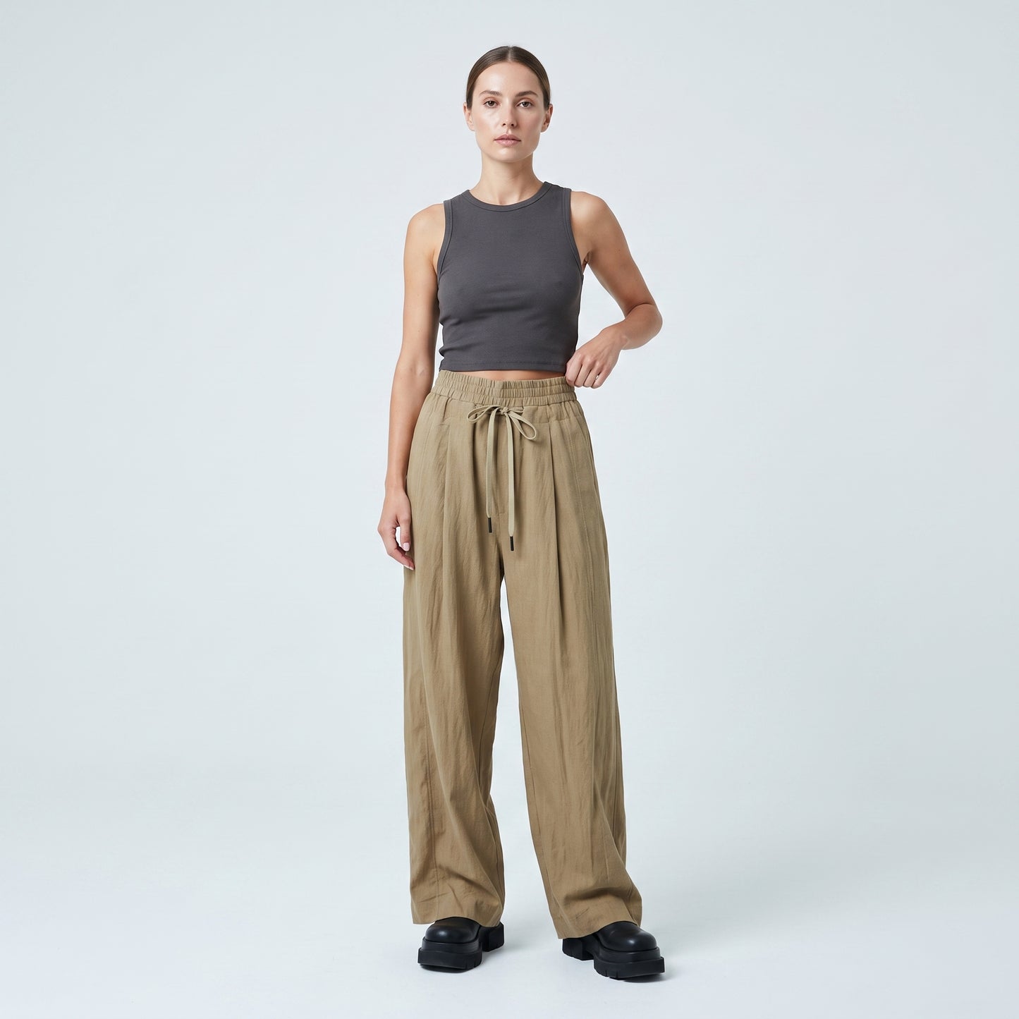 Relaxed Tailored Linen Trousers
