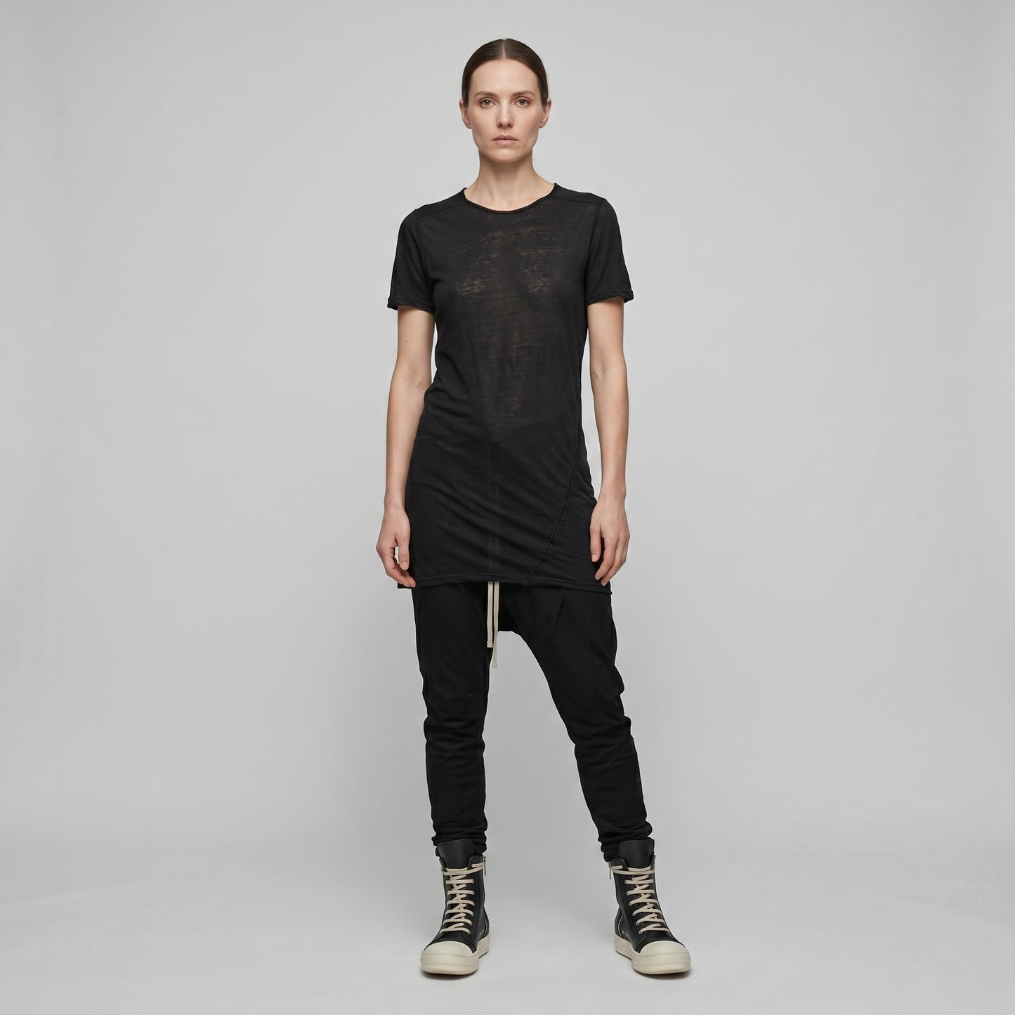 Minimalist Black Slub T-Shirt
