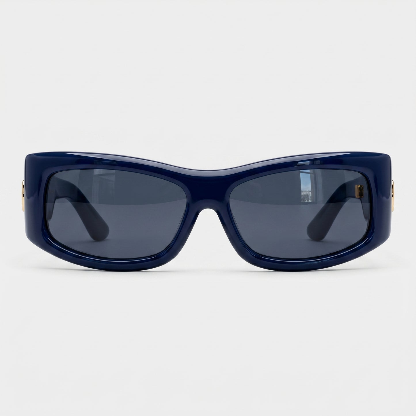 Navy Rectangular Acetate Sunglasses