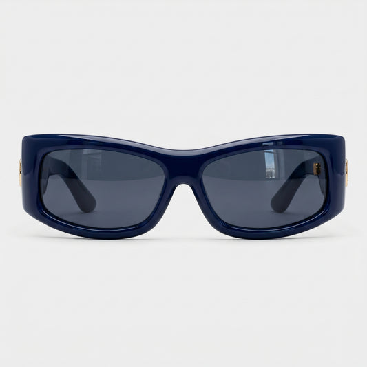 Navy Rectangular Acetate Sunglasses