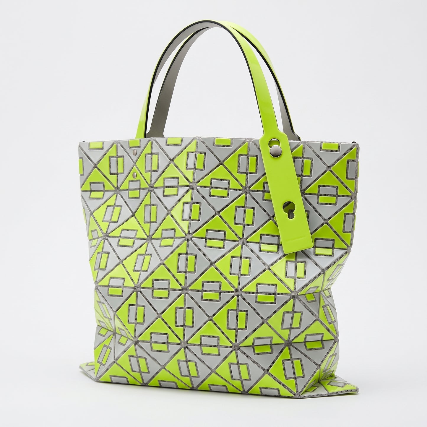 Neon Geometric Tote Bag