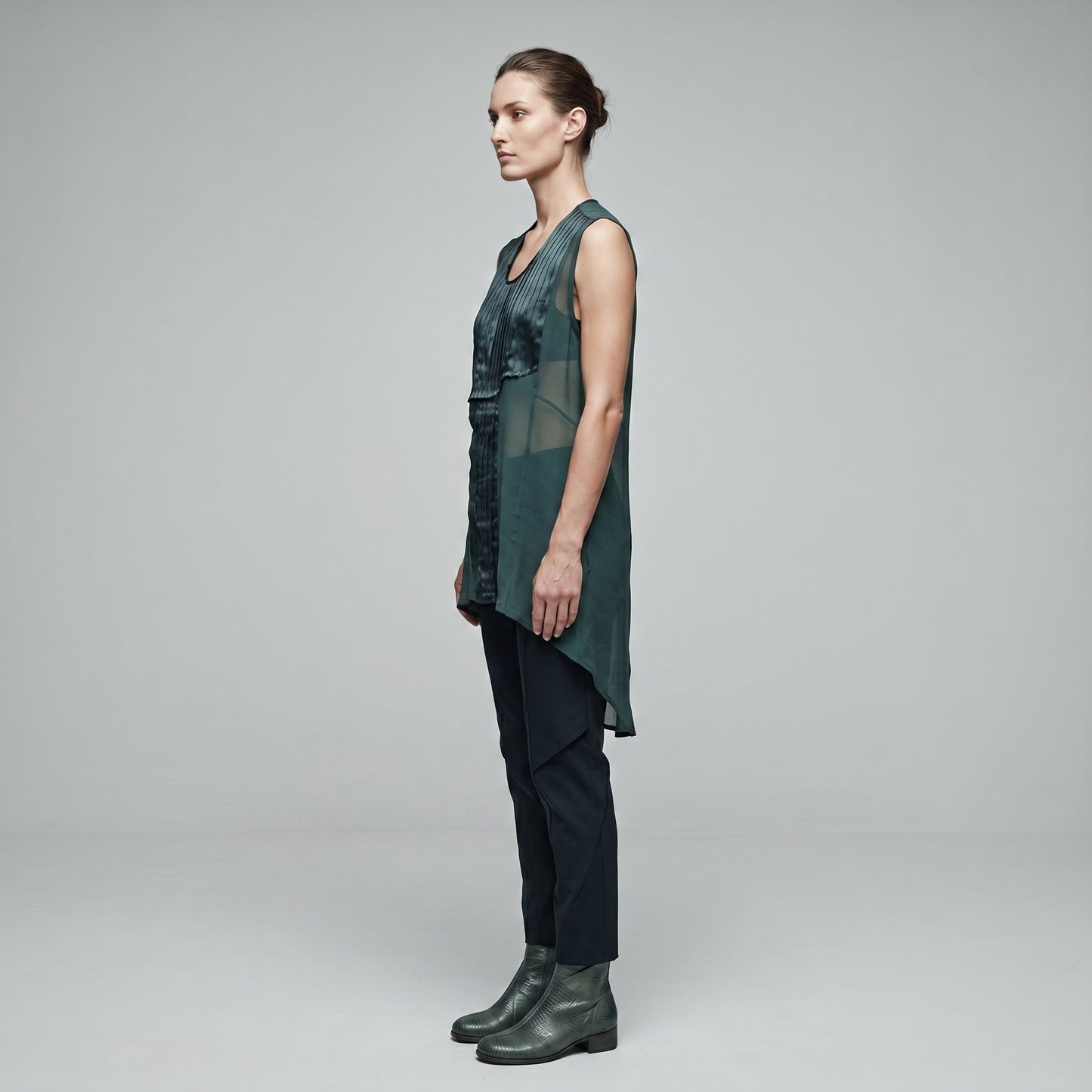 Asymmetric Layered Sheer Top