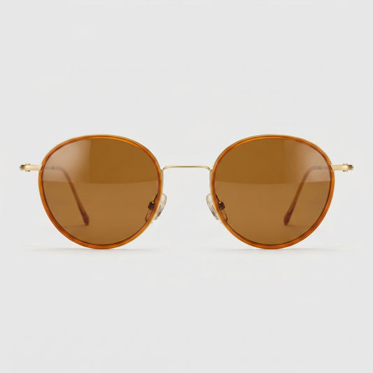 Classic Round Amber Sunglasses