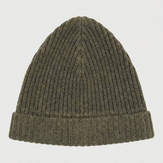 Ribbed Knit Wool Beanie