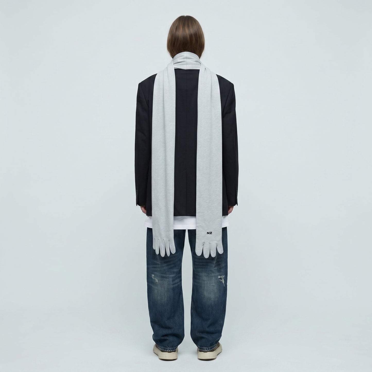Glove Detail Jersey Scarf