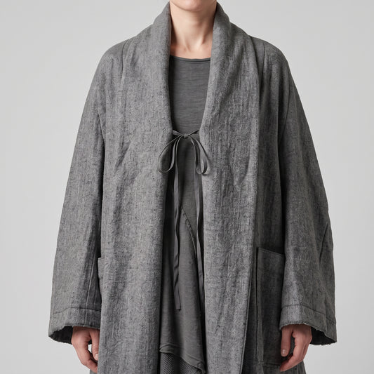 Textured Wool Shawl Collar Jacket