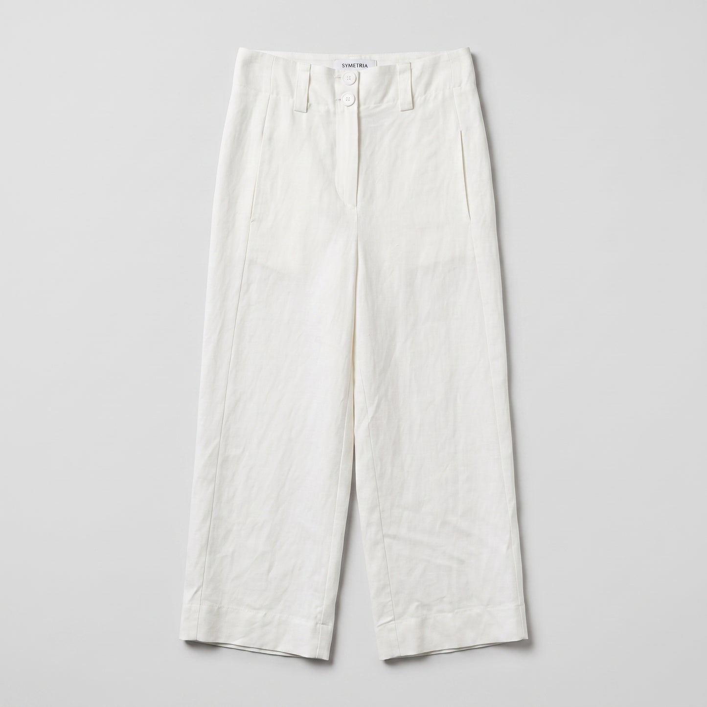 Tailored Linen Cropped Trousers