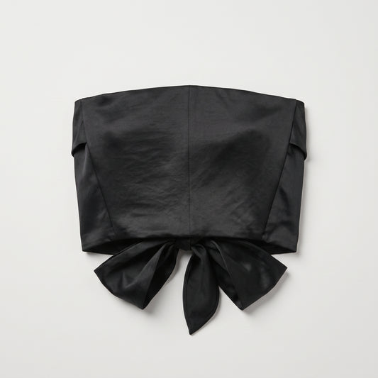 Sleek Satin Tie-Back Tube Top