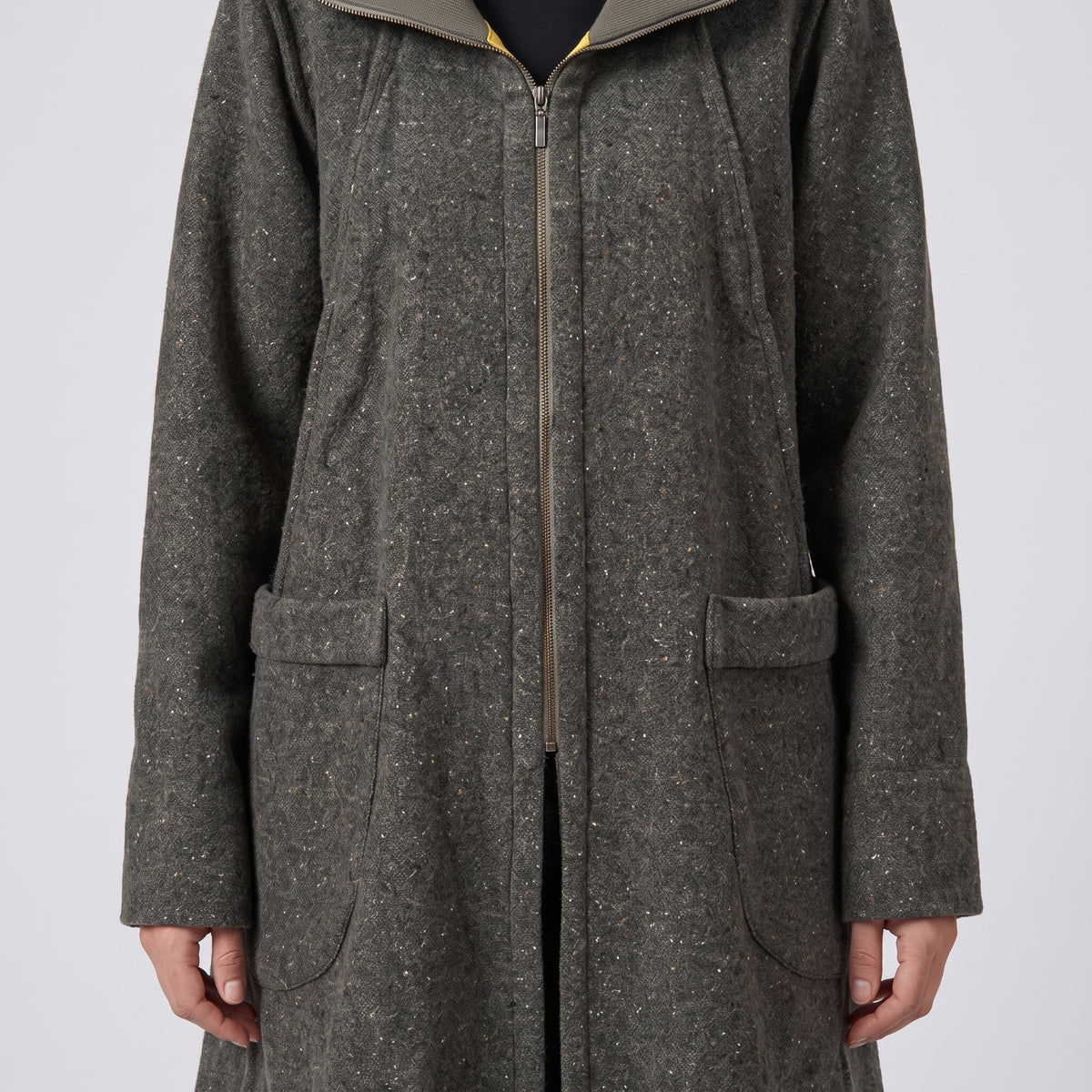 Structured Wool Blend Coat