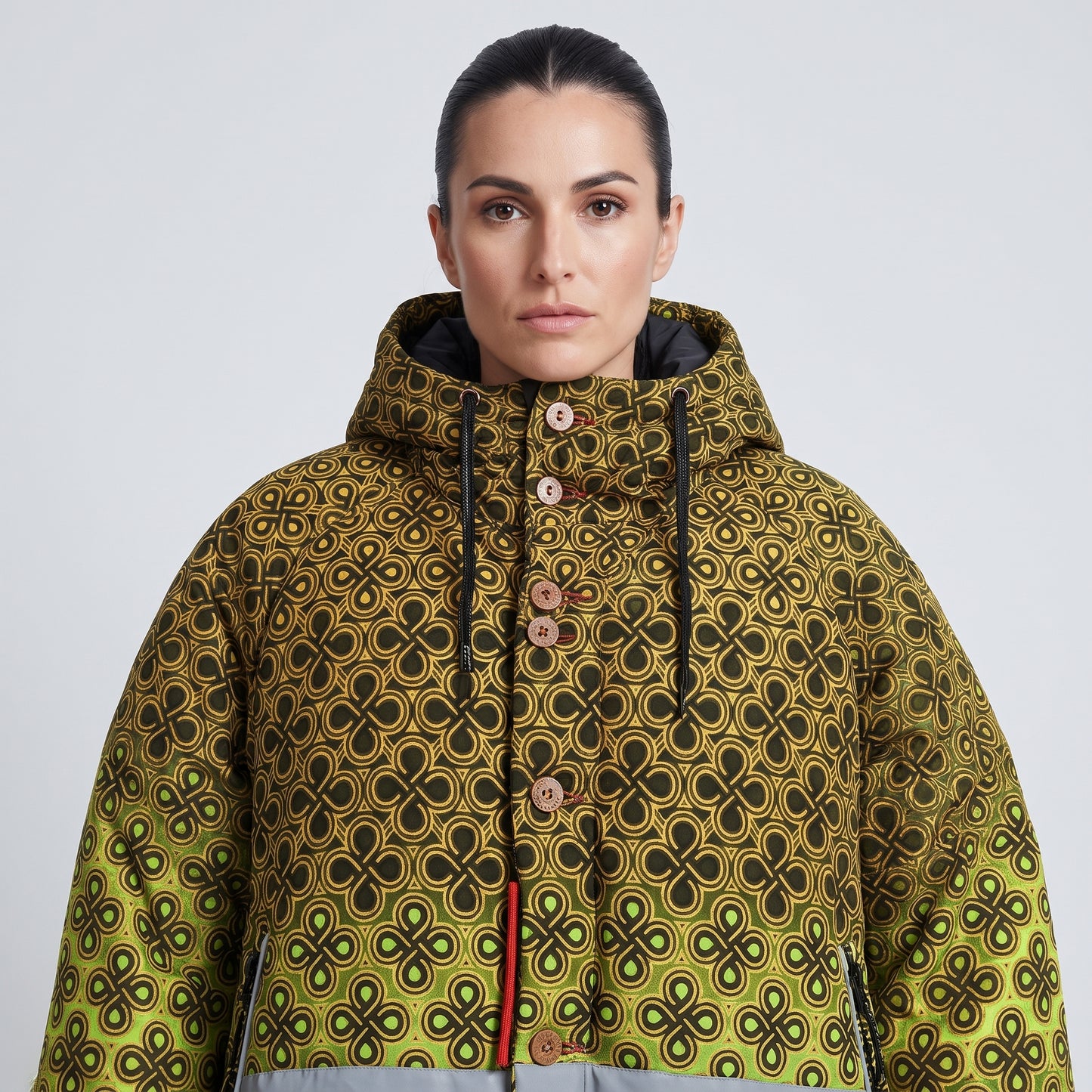 Printed Oversized Padded Parka