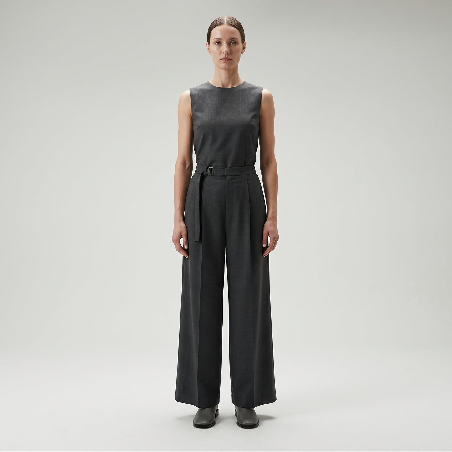 Tailored High-Waisted Wide Trousers