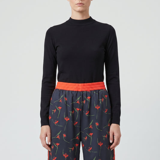Floral Print Wide Leg Trousers
