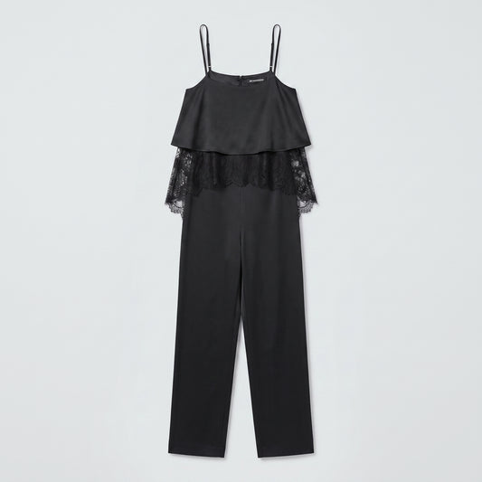 Lace Tiered Spaghetti Strap Jumpsuit