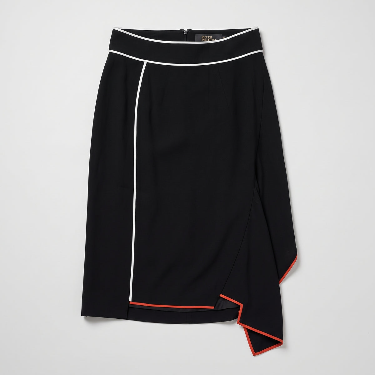 Contrast Trim Cady Midi Skirt