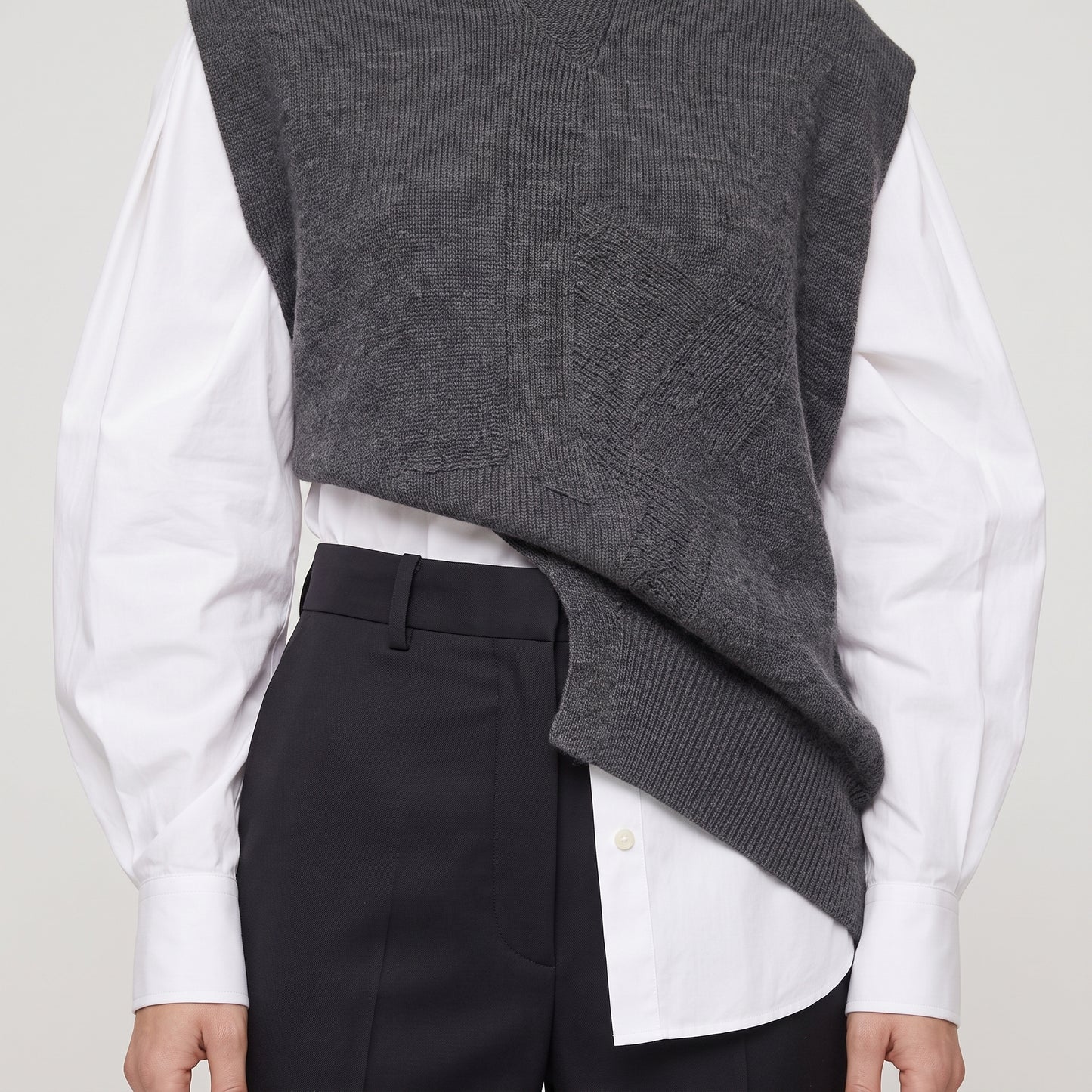 Tailored Black Slim Trousers