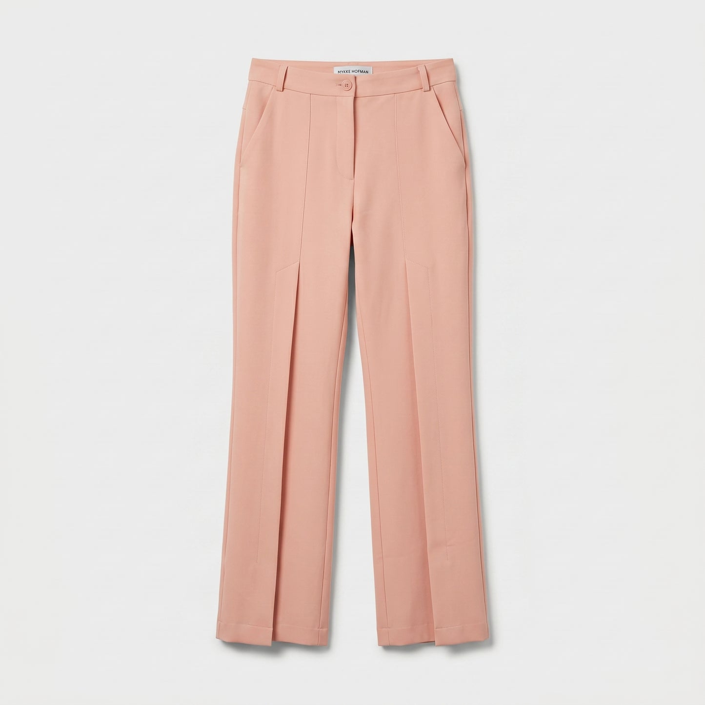 Tailored High-Waisted Blush Trousers