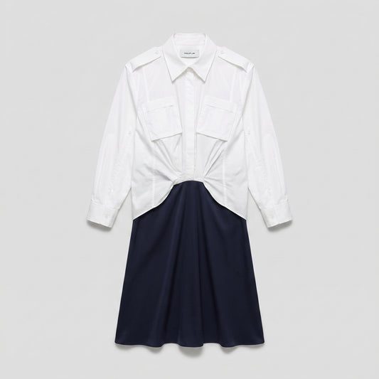 Colorblocked Two-Tone Shirtdress