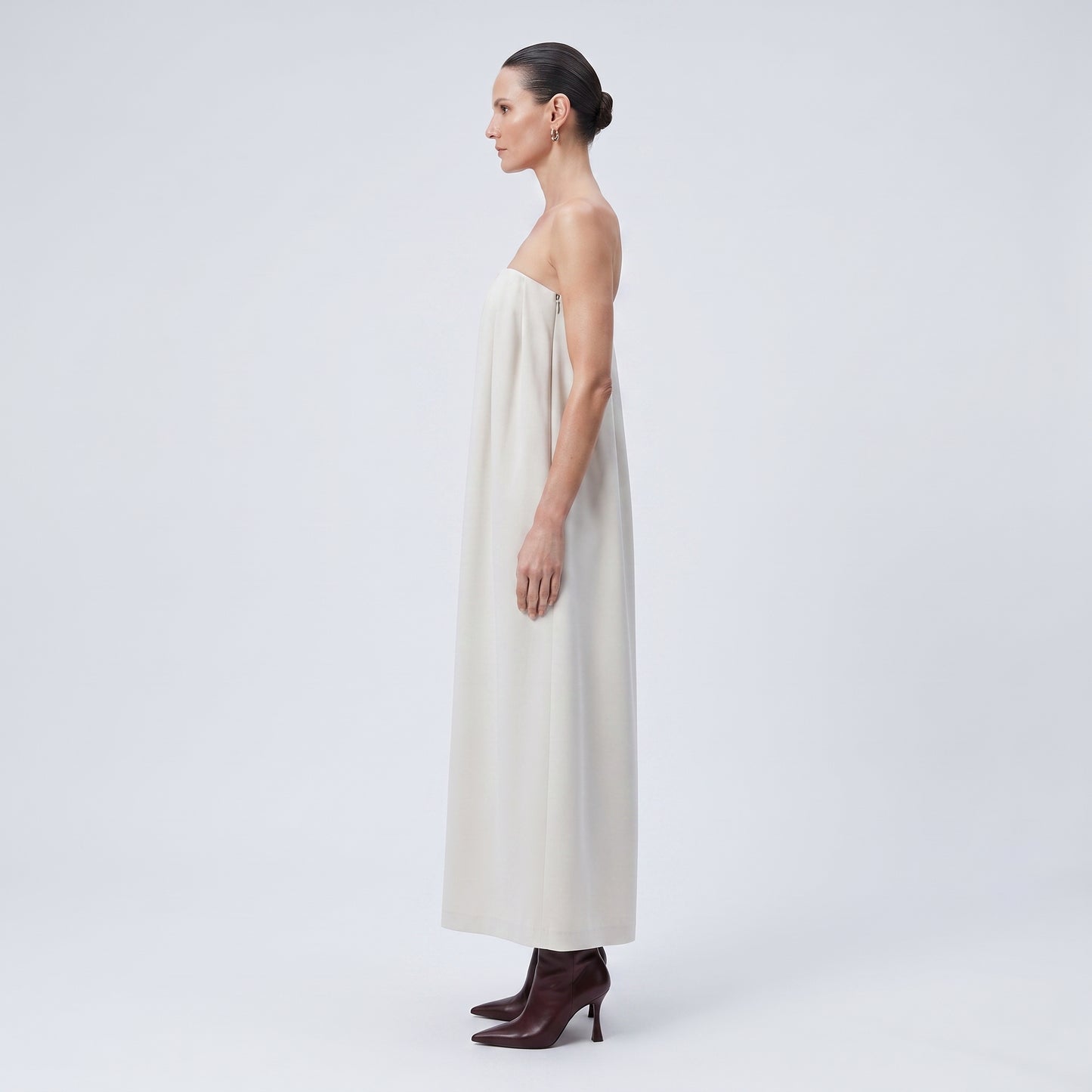 Pleated High-Waisted Maxi Skirt