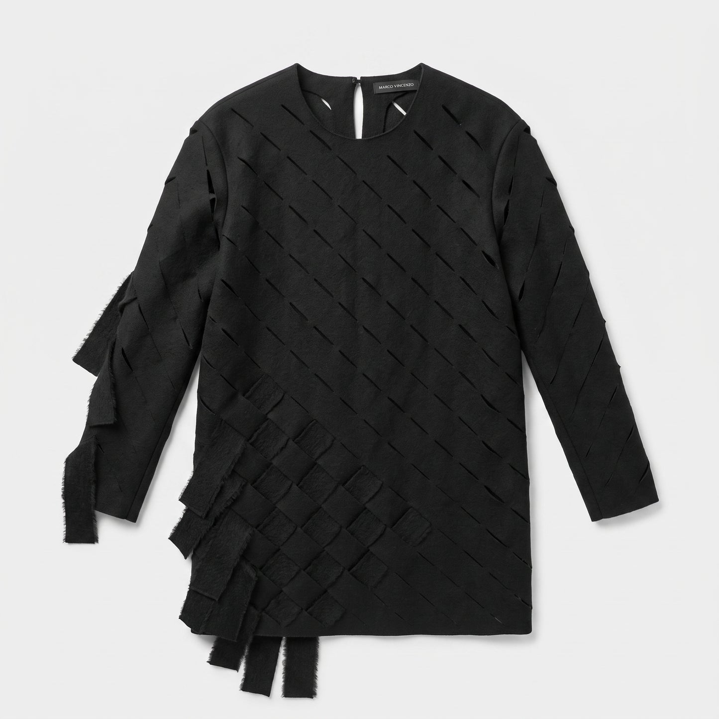 Abstract Cutout Long Sleeve Top